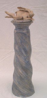 Handbuilt Clay Bunny Lid Handbuilt Clay Bunny Lid